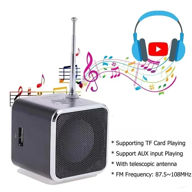 Фото Pop Pop Перезаряжаемый Портативный Радио FM Портативный Мини Радио Мини Высокий Bluetooth Портативный Голос Подходит Для Компьютера Сотового Телефона M №3