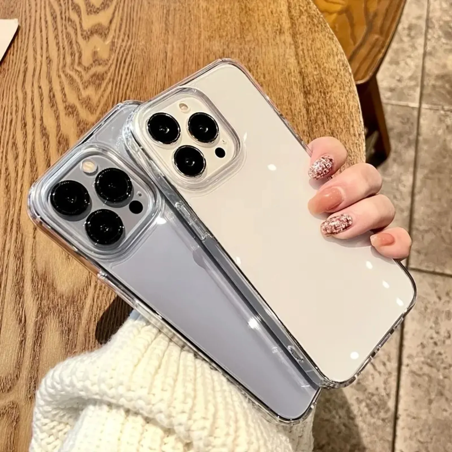 Роскошный прозрачный мягкий акриловый чехол для телефона, iPhone14/14Plus/14Pro/14ProMax, iPhone13/13Mini/13Pro/13ProMax, iPhone12/12Mini/1