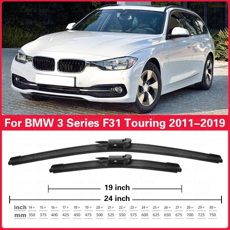 Фото Комплект передних и задних щеток стеклоочистителя для BMW 3 серии F31 Touring 2011-2019, щетки для лобового стекла, дождя, 24 
