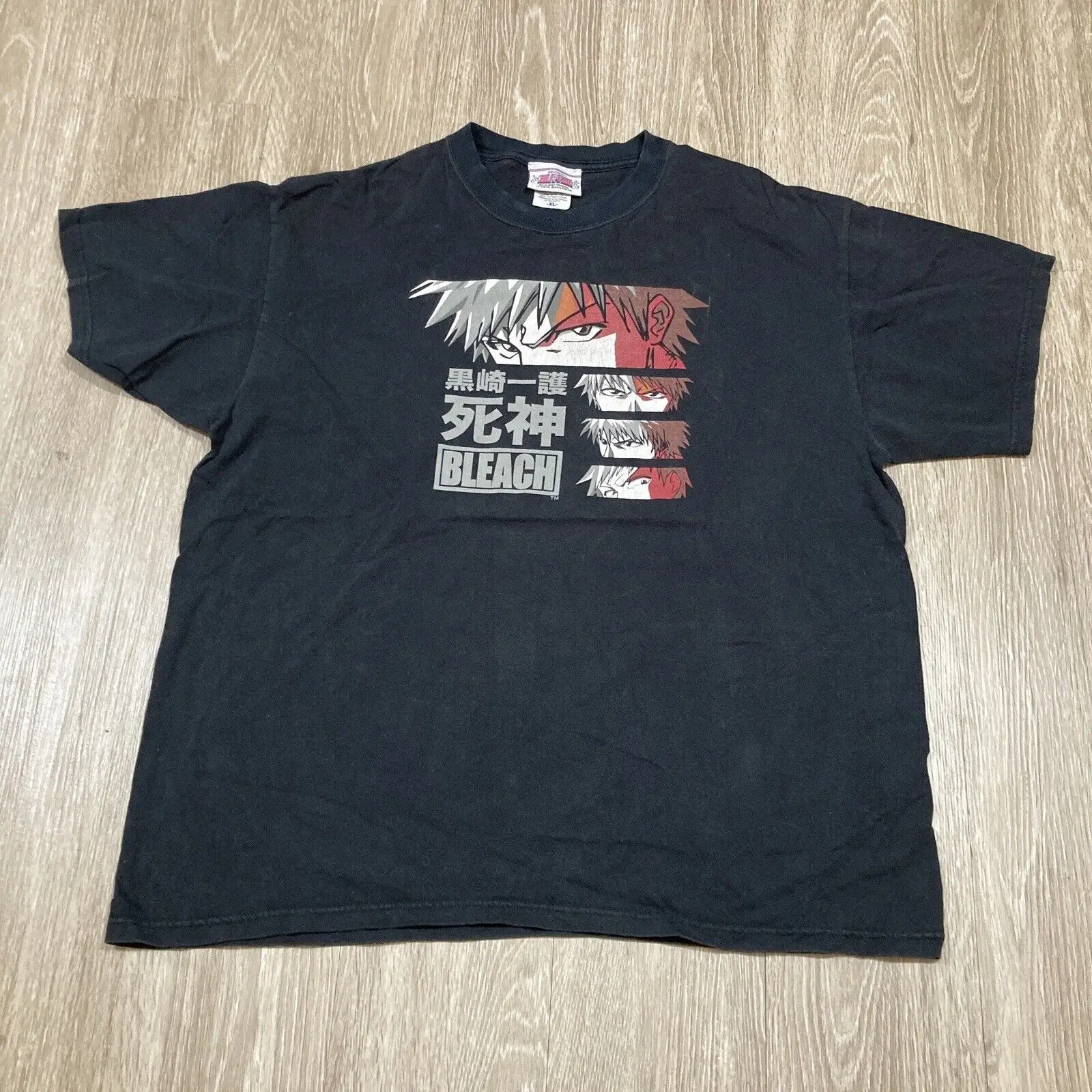 Винтажная женская футболка с длинным рукавом, размеры XL, 00s, Y2K, shнен Jump Ichigo Kurosaki, Аниме Манга