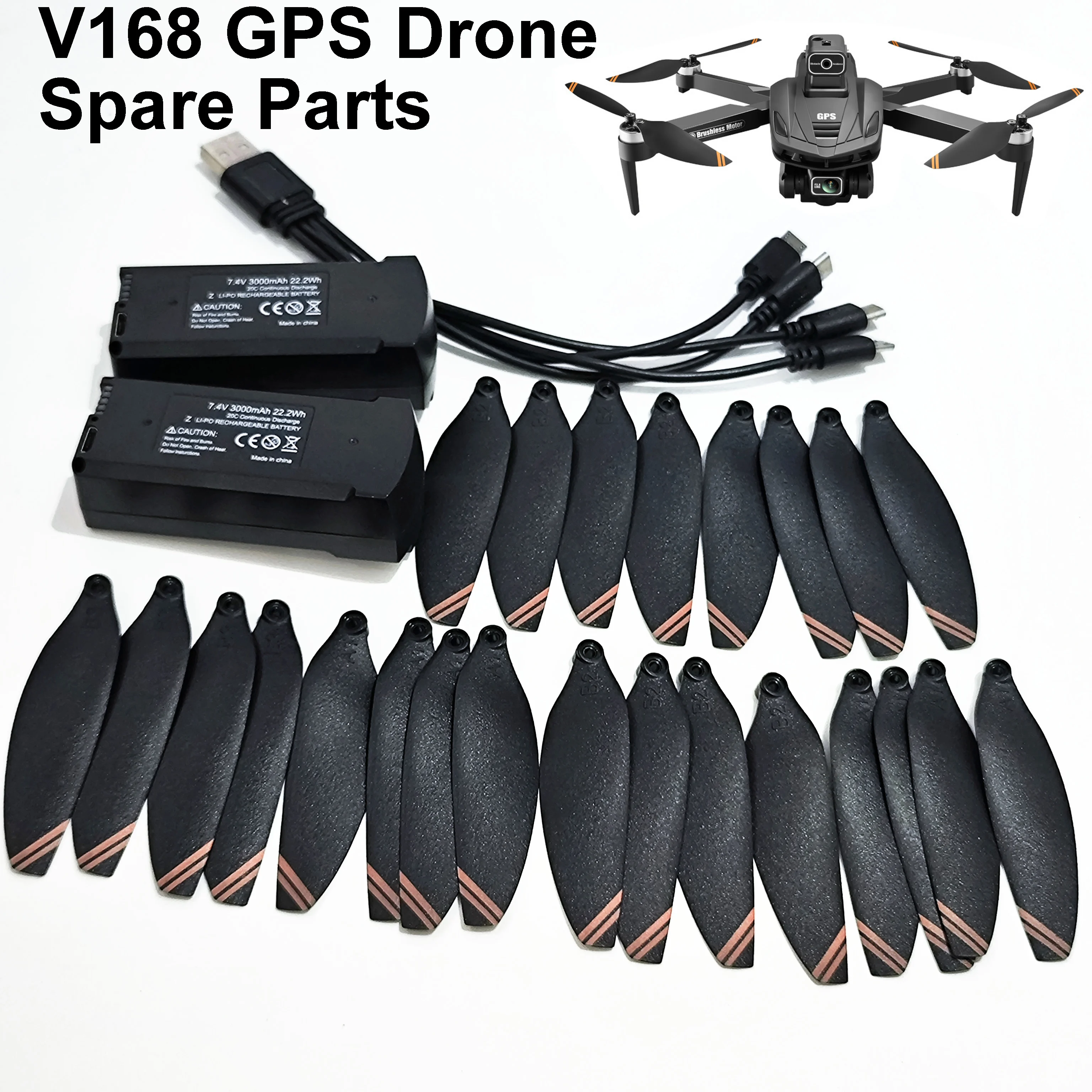 V168 Бесщеточный складной GPS RC Quadcopter Drone Оригинальный аккумулятор/лопастной пропеллер/дистанционное управление и т. д. Сменные аксессуары