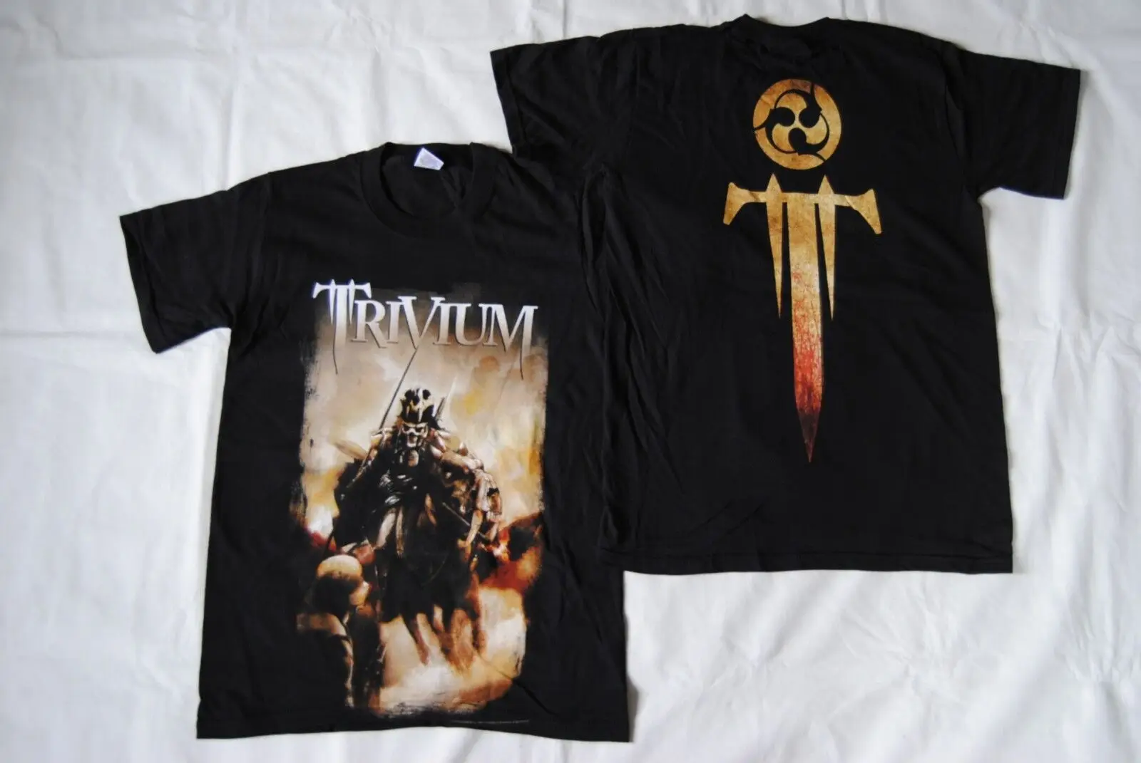 Футболка TRIVIUM с черепом и солдатиком, новинка, Официальная футболка с изображением взрывоопасного покрова