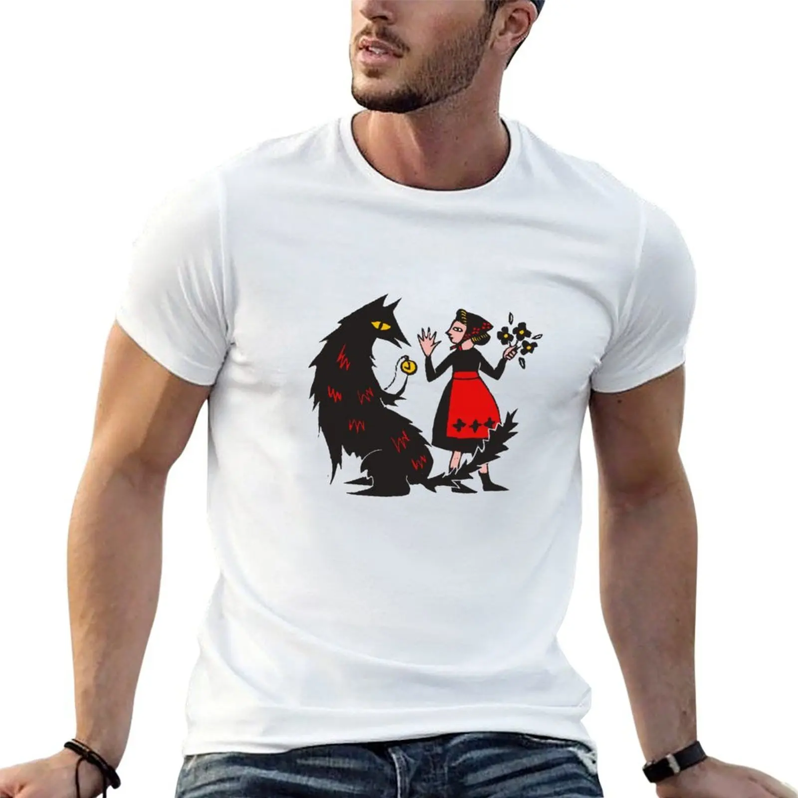 What's the time, футболка Mr Wolf, хлопковая футболка, дизайнерская футболка