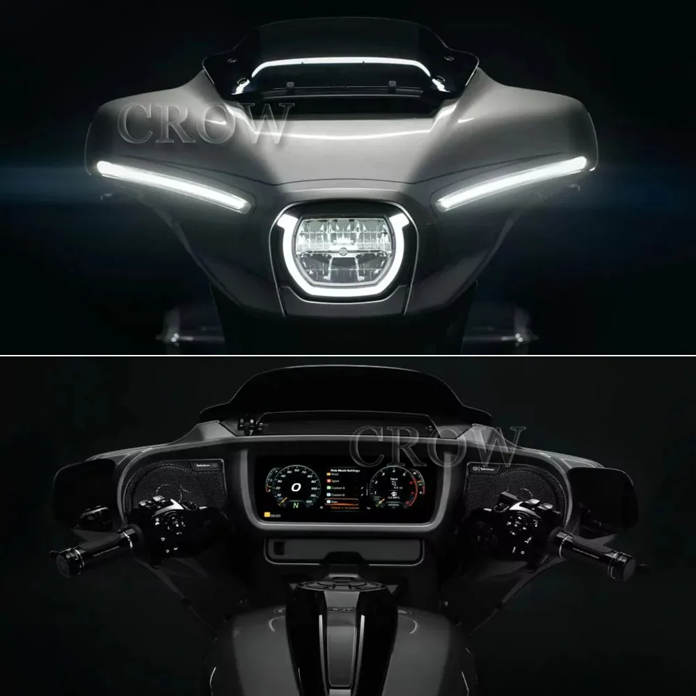 Фото Для Harley CVO Street Glide 2023 2024 FLHXSE модели, новый аксессуар для мотоцикла ветровой сплиттер 5 дюймов. Ветровое стекло обтекатель ветрового стекла №3