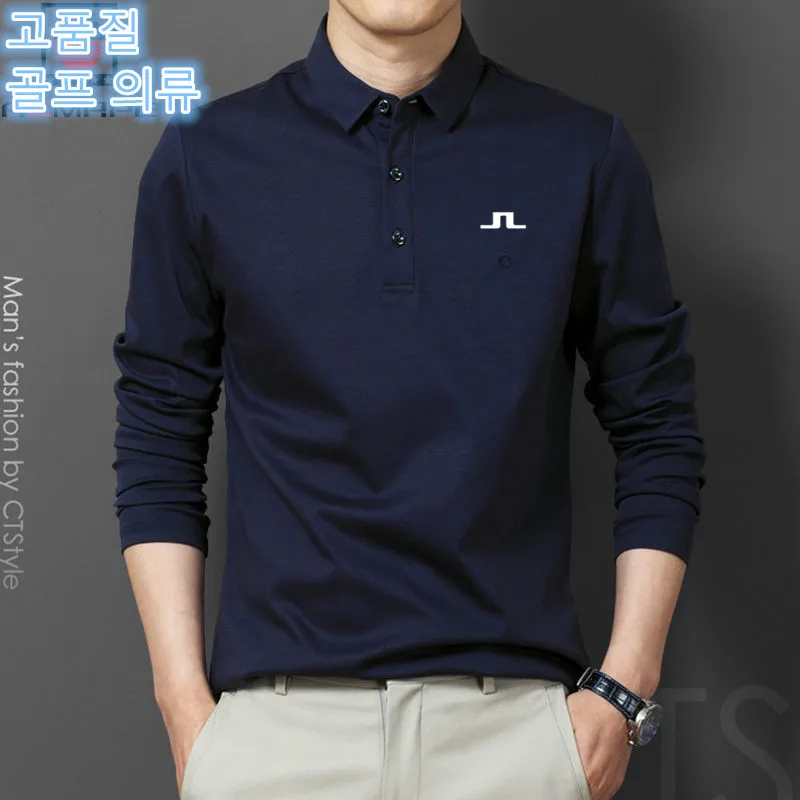 Фото HQ Olahraga Golf Kemeja Pria Polo Kemeja Lengan Panjang Kaus Pria сейuk Wanita Cepat Kering поло Shirt №3