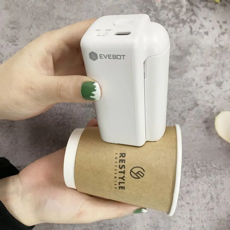 Портативный принтер EVEBOT Printpods Мини-струйные принтеры Картонный логотип Производитель логотипа Дизайн ручного принтера Печать на все поверхности