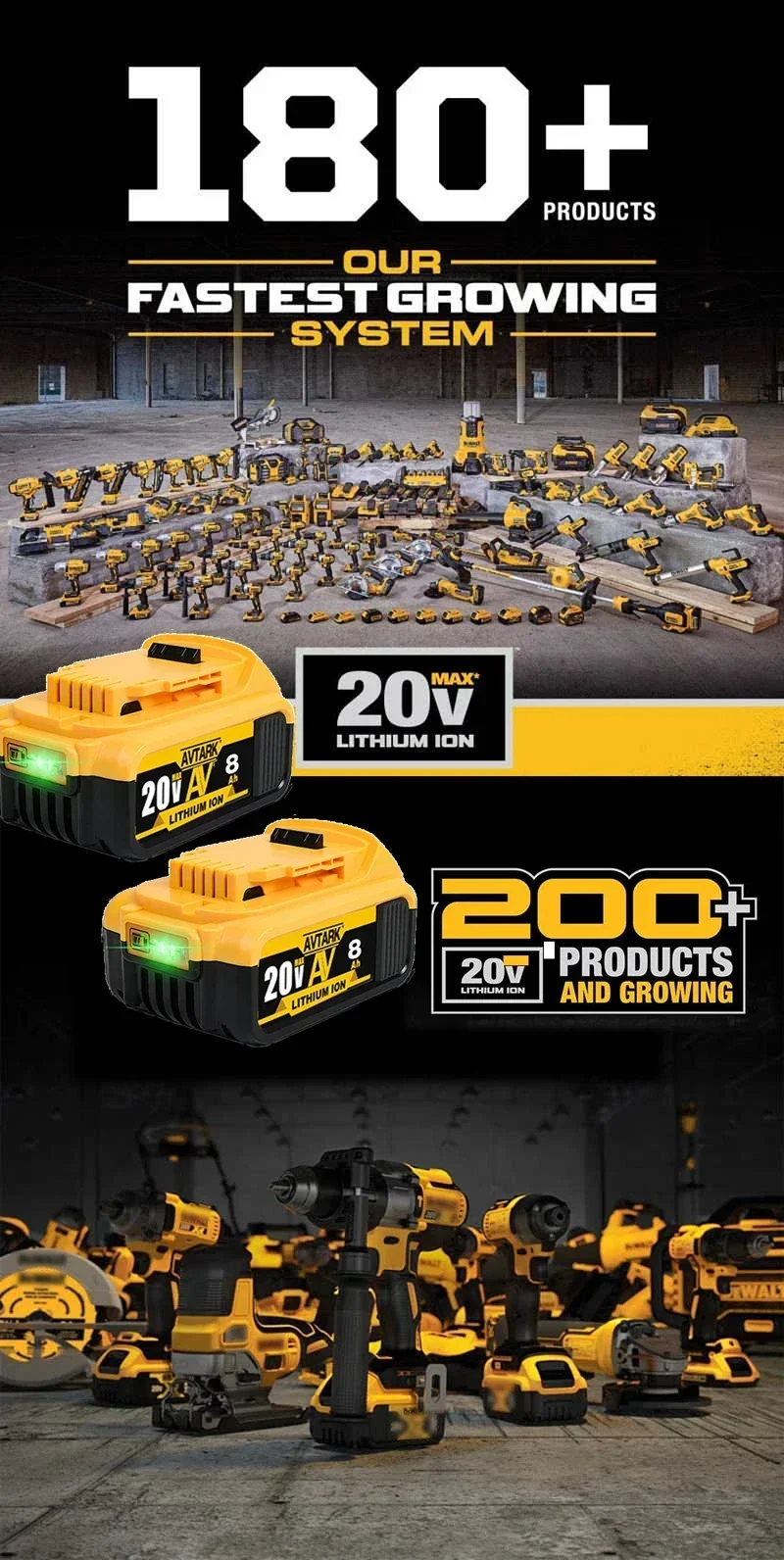 Фото Аккумулятор для электроинструмента DeWalt DCB205 DCB 2023 DCB181 DCB182 DCB200 20 в 3A 5A 6A 18 в 20 в №2