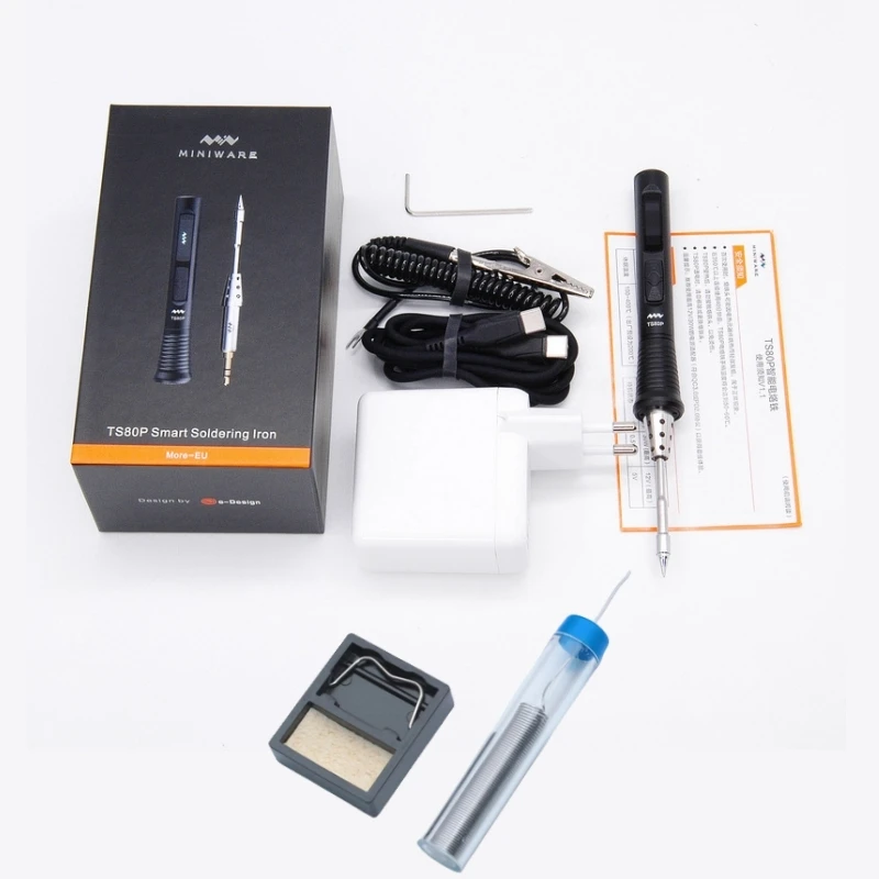 TS80P Smart Mini Электрический Паяльник OLED-дисплей Регулируемая температура Быстрый нагрев Сварочные инструменты Набор Тип C PD2.0 QC3.0 Сварочное оборудование и расходные материалы