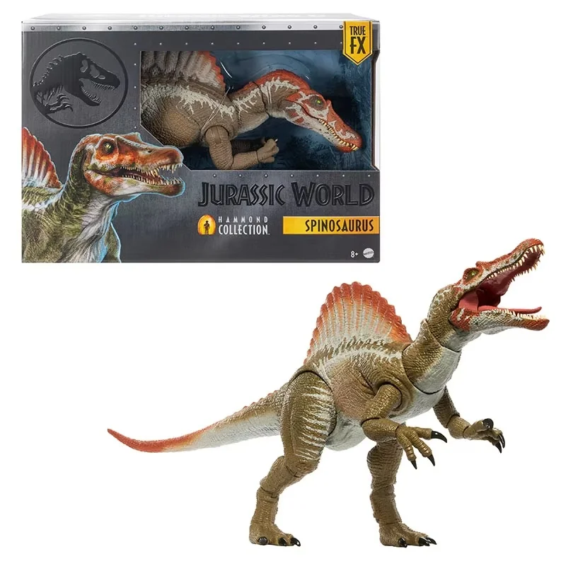 Фото Новая коллекция Mattel Jurassic World Hammond, высококачественная фигурка спинозавра, модель динозавра, игрушка, детский подарок на день рождения №2