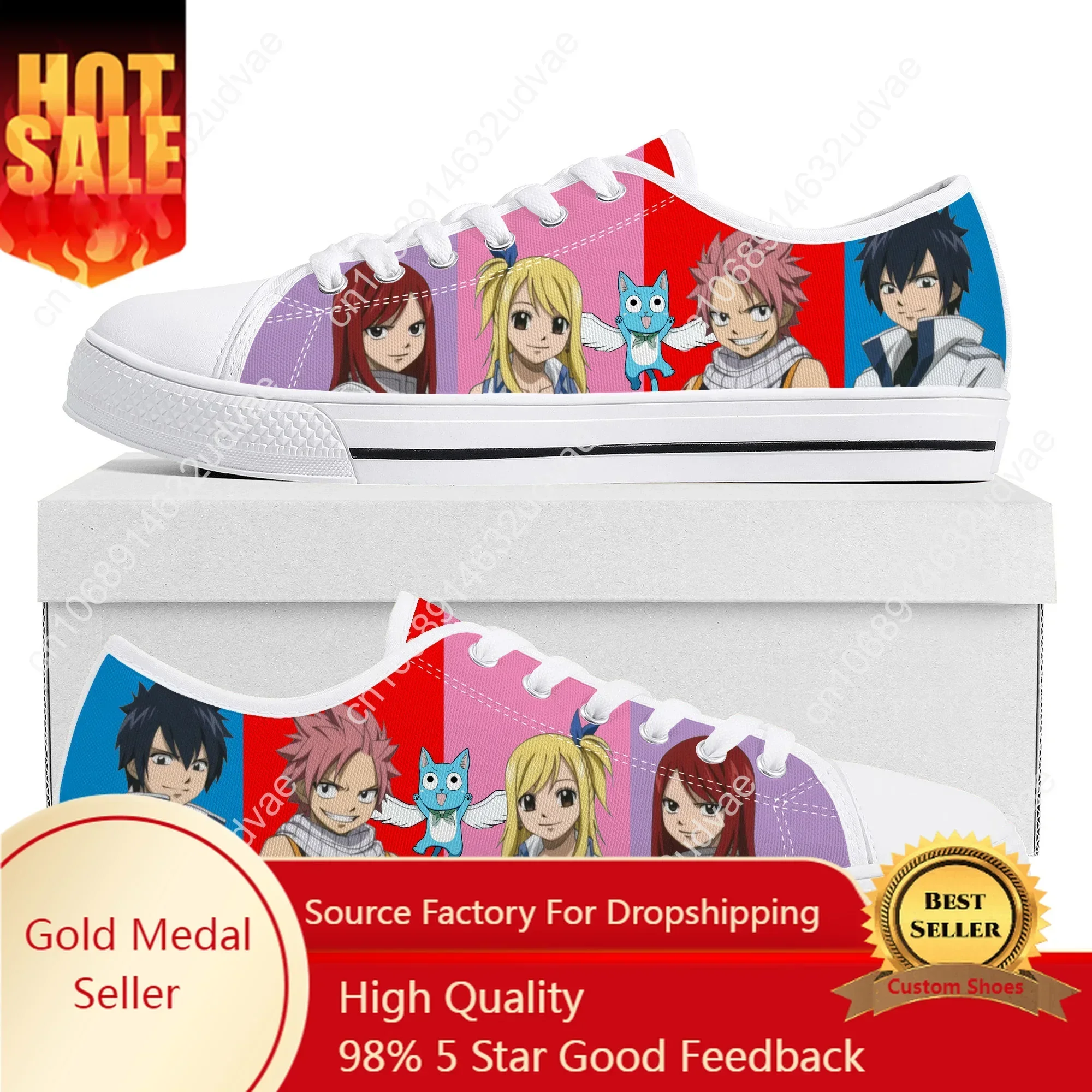 Fairy Tail Нацу Драгнил Низкие кроссовки Мужские женские подростковые парусиновые кроссовки высокого качества Повседневная обувь для пар Обувь на заказ