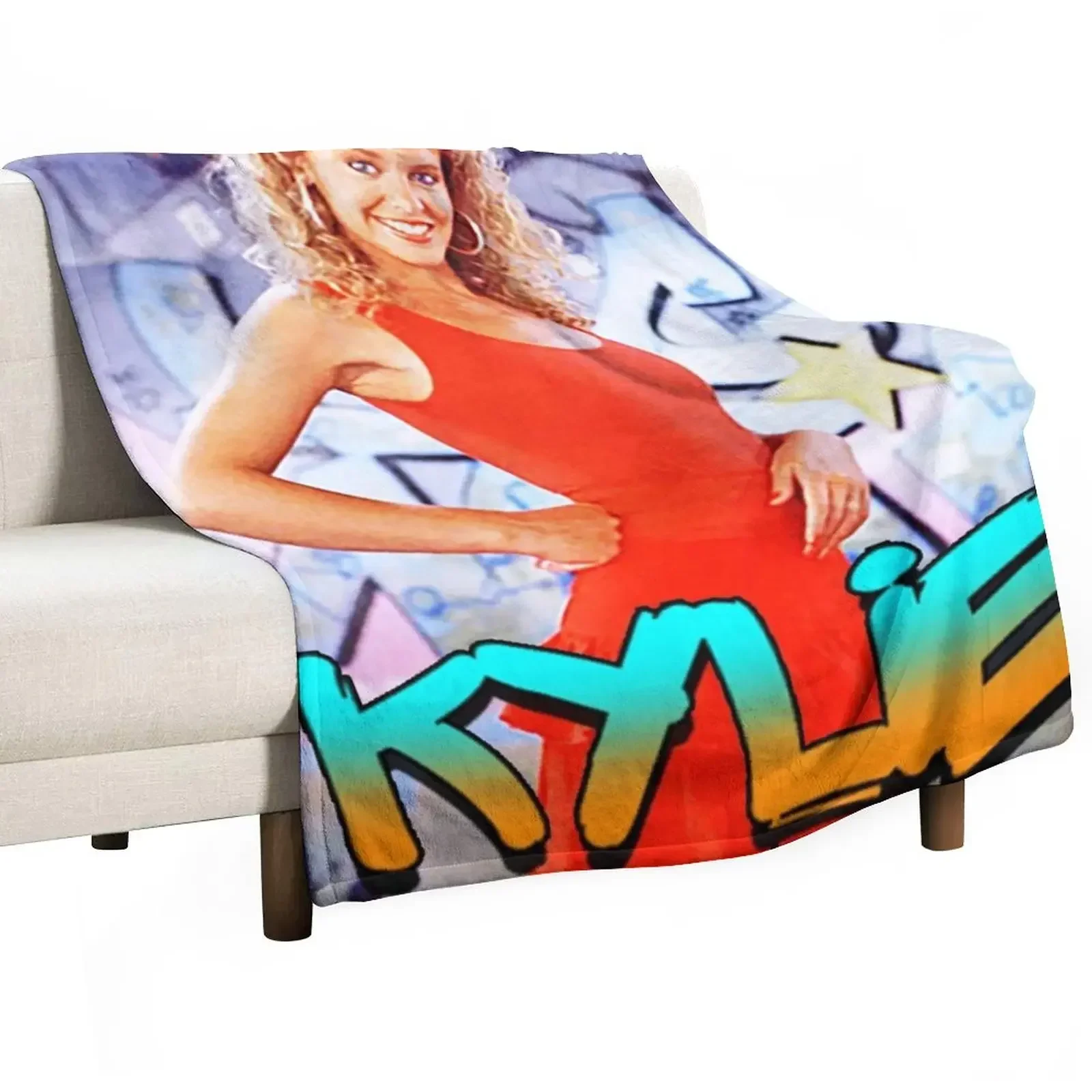 Плед в стиле ретро Kylie Minogue, одеяла для кровати, декоративные диваны, мягкие пледы для кровати