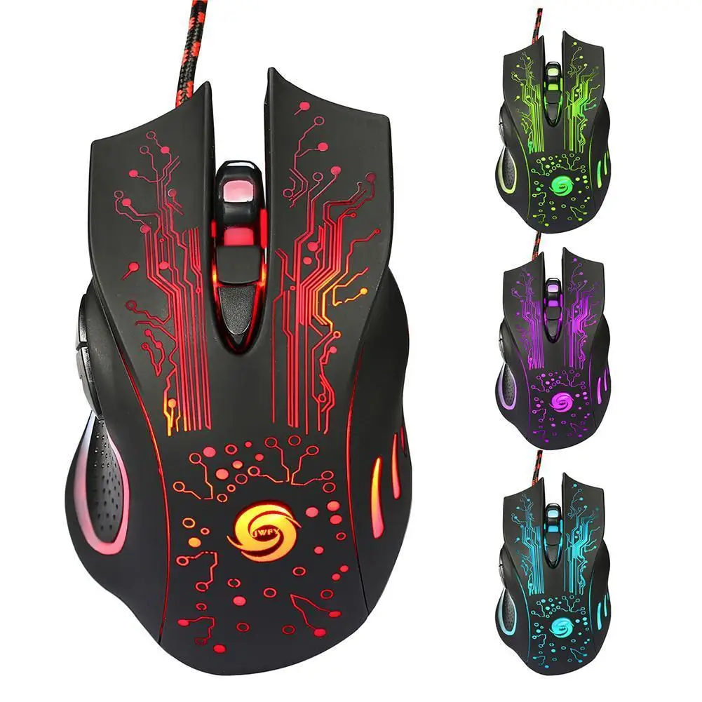 Цветная эргономичная компьютерная игровая мышь, 3200 DPI, USB