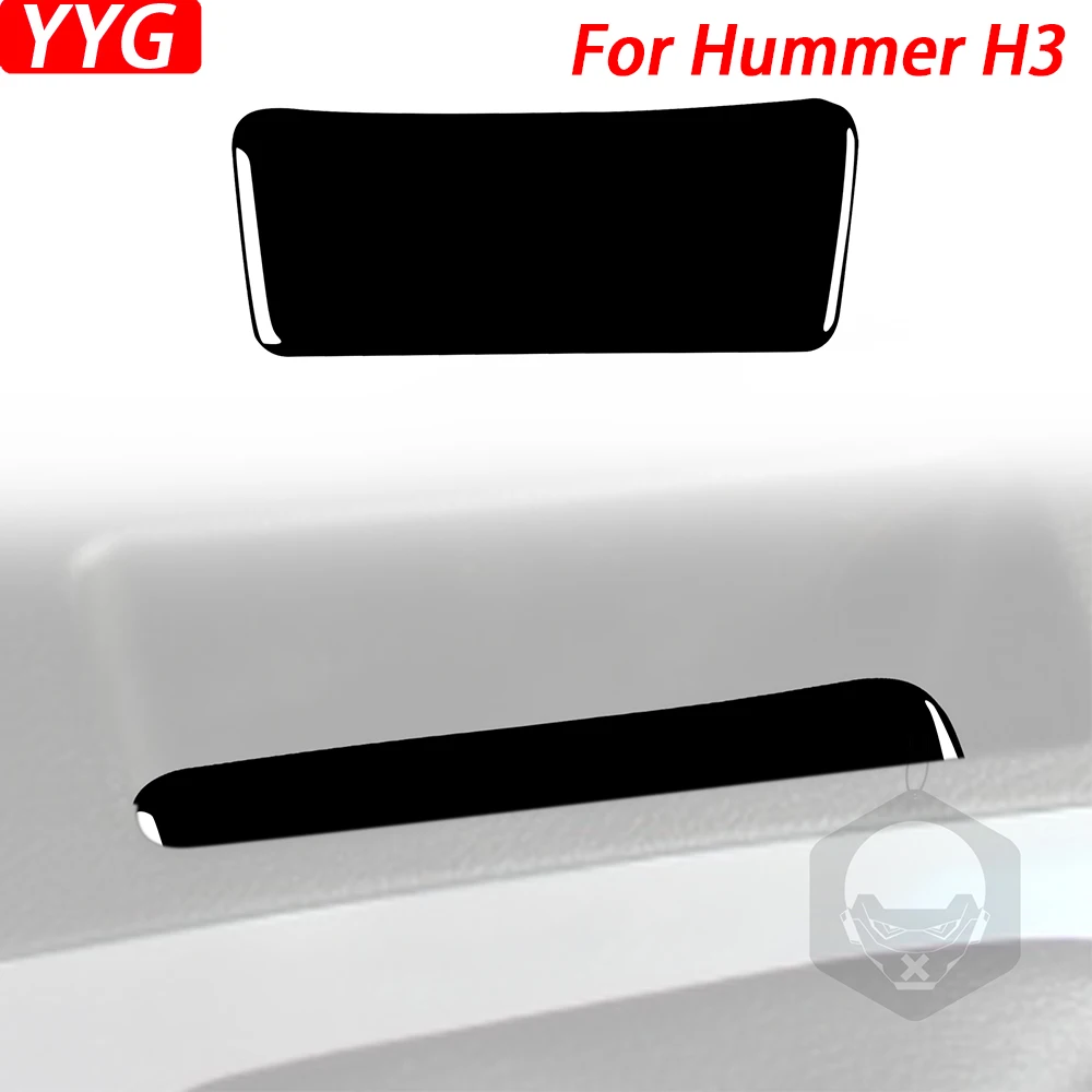 Для Hummer H3 2006-2010 пианино, черный ящик для хранения с переключением передач, внутренняя отделка панели, крышка автомобиля, аксессуары для украшения интерьера, наклейка