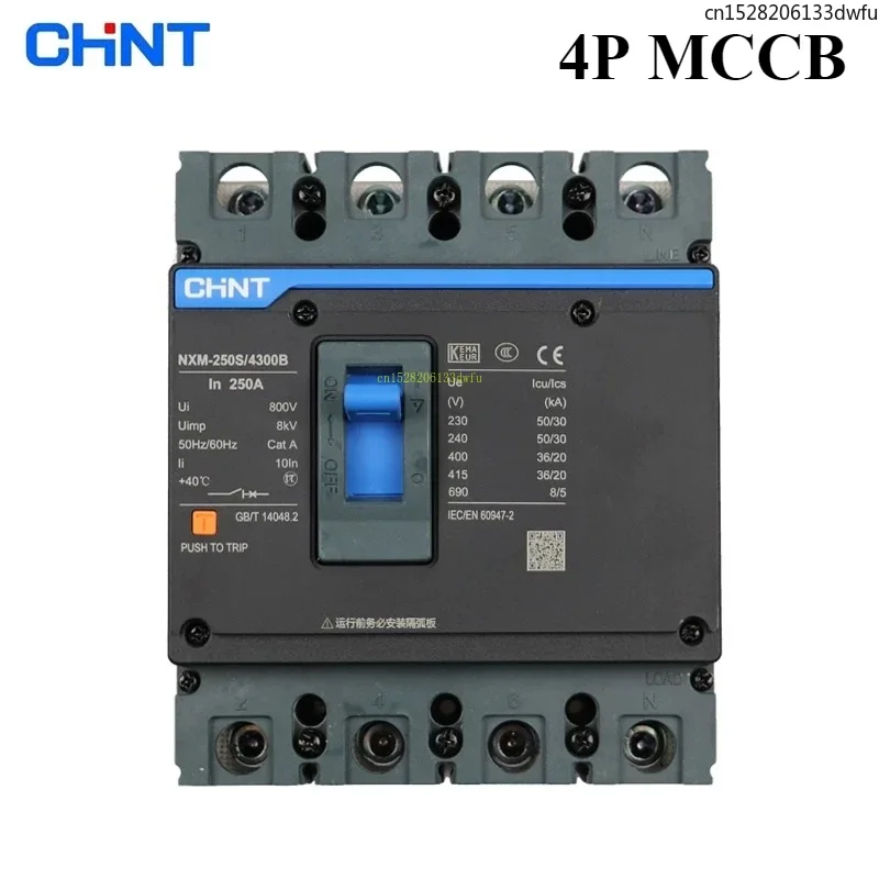 CHINT 25A-630A MCCB NXM 4P Автоматический выключатель в литом корпусе EZC100 NSX100 NSX100F EZC100F EZC100H 100A 125A 160A 200A 250A 315A 630A