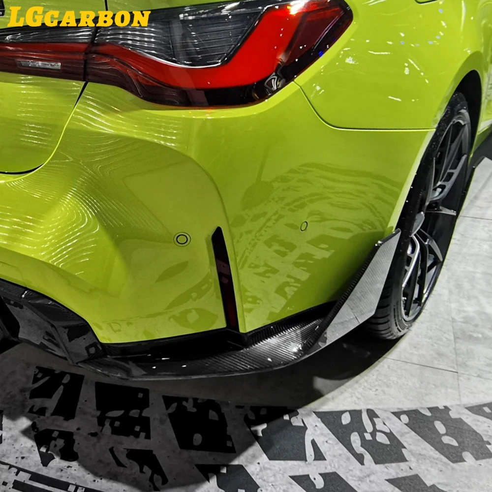 LGcarbon для BMW 4 серии G82 G83 M4 Coupe 2021 + 2 шт. задний диффузор из углеродного волокна, разветвители для губ, задний бампер, разветвители для губ