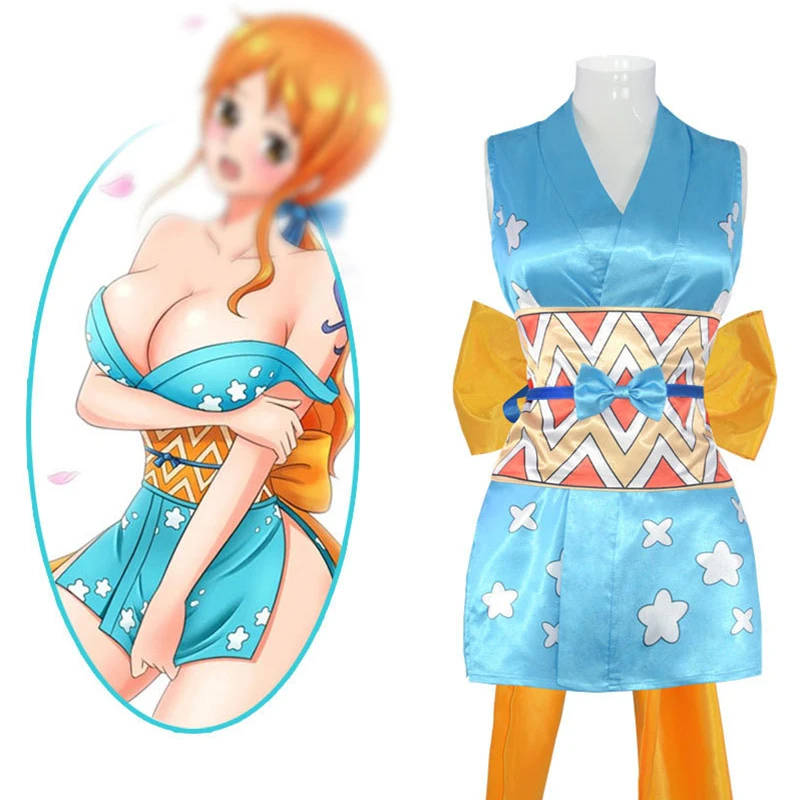 Косплей-костюм нами из аниме One Piece, Женская мини-юбка без рукавов для вечевечерние НКИ на Хэллоуин