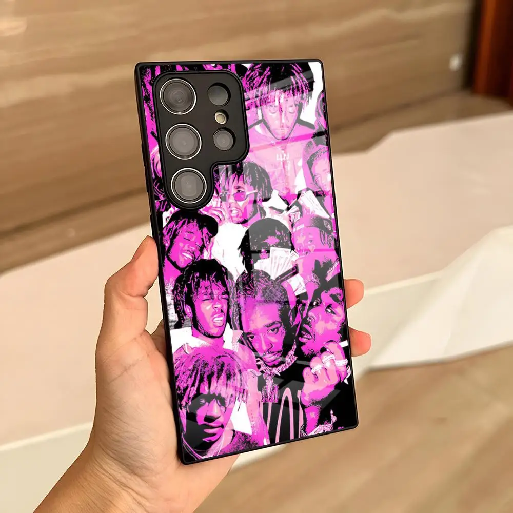 Рэпер Lil Uzi Vert Pink Tape Чехол для телефона Samsung S25 Ultra S23 S22 S24 S20 Fe S21 Plus A54 A24 A53 A13 A16 Стеклянный чехол