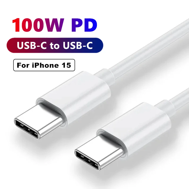 Кабель для быстрой зарядки с USB C на Type C, 100 Вт