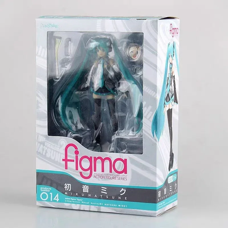 Фото 15 см аниме-фигурка Хацунэ Мику Figma 014, стоячая поза, статуя манги, ПВХ, фигурка, Коллекционная модель, куклы, игрушки, подарки №4