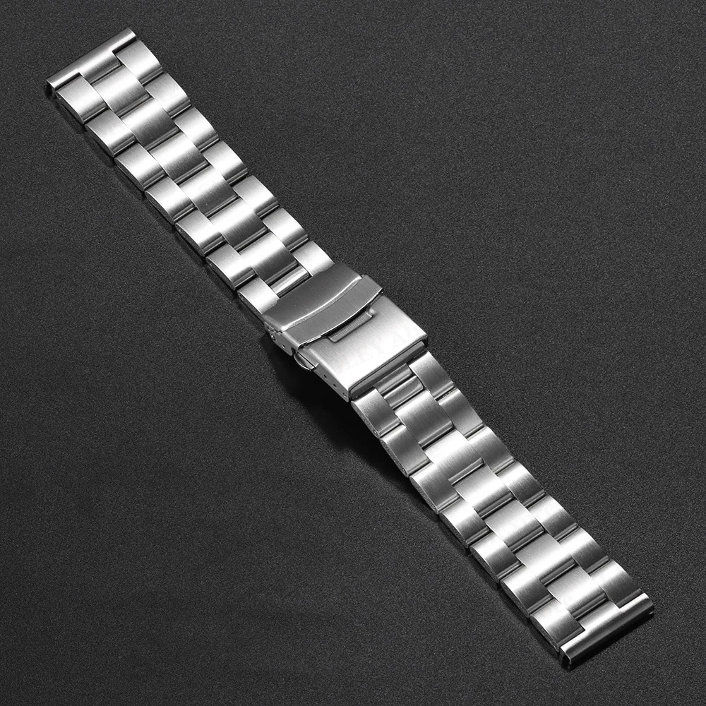 Фото Ремешок из твердой нержавеющей стали для часов Oyster для Seiko SKX007/009, браслет с прямым наконечником 18/20/22/24/26 мм для ремешка CASIO №2