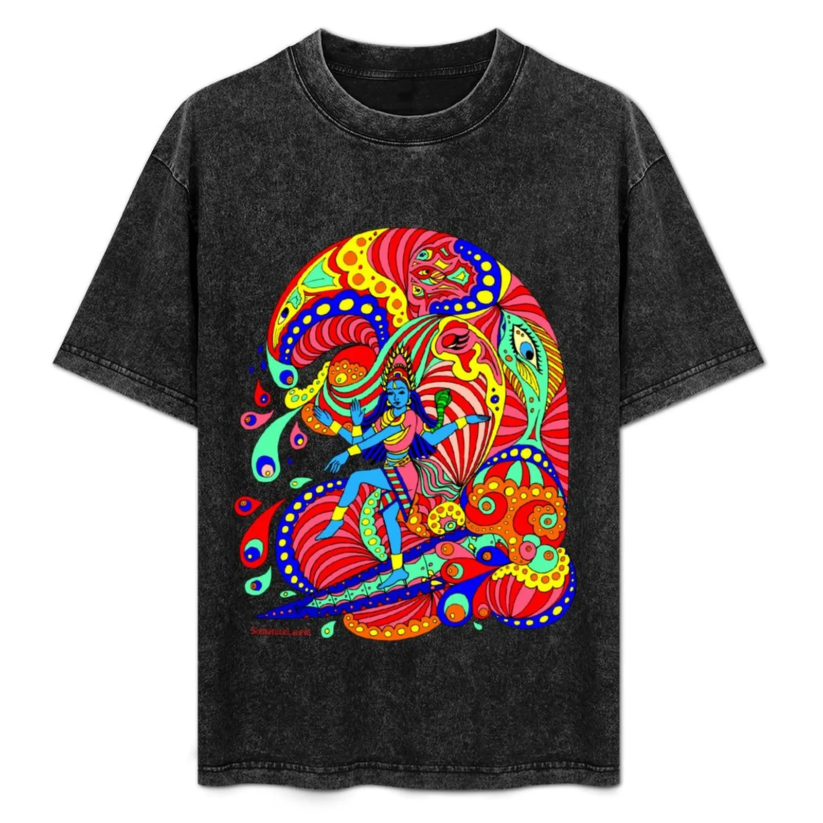 Shiva Surfing T-Shirt sublime personalizuje zwykłe ubrania plus size męska koszulka graficzna