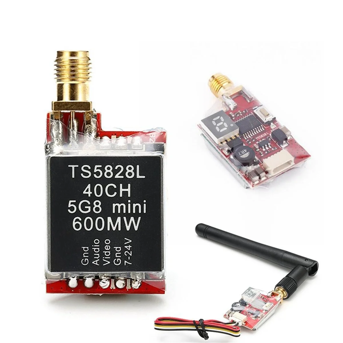 TS5828L 600 МВт 5,8 ГГц 40CH мини-передатчик FPV VTX светодиодный дисплей крошечные RC FPV камера очки дрон DIY аксессуары модуль (art.: 3920ca58719c1) - 3920ca58719c1