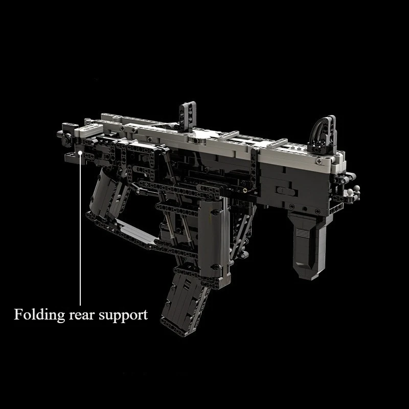 Фото MOC военная серия огнестрельного оружия, сборка, строительные блоки, пистолет, можно стирать, любимый подарок для мальчиков, технология сборки, кирпичи, игрушки №4