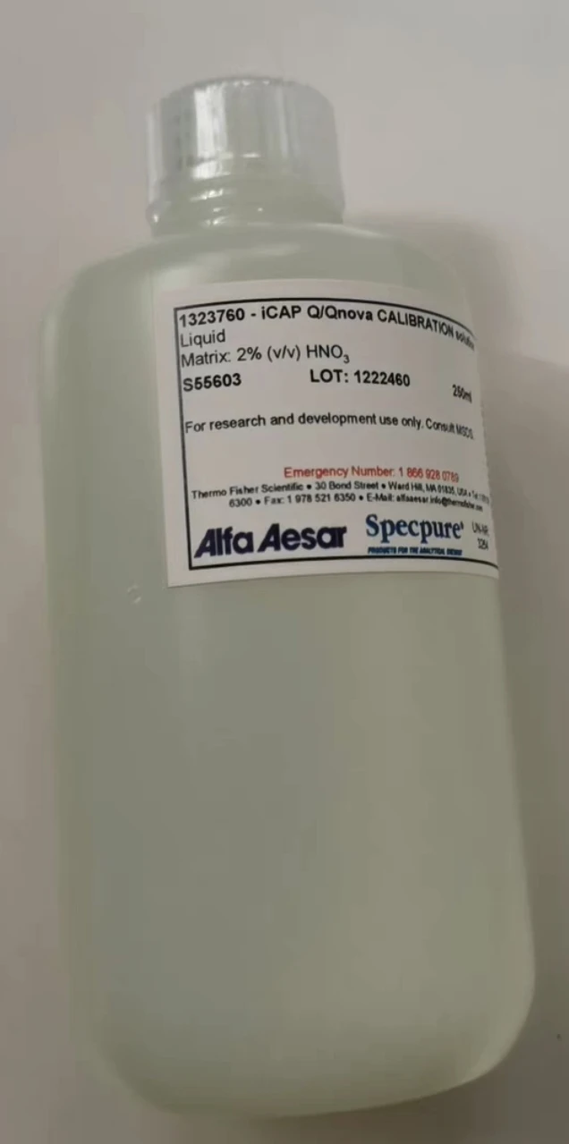 Thermo ICP-MS Калибровочная жидкость 1 бутылка, Thermo iCAPQ и RQ Номер товара 1323760 л