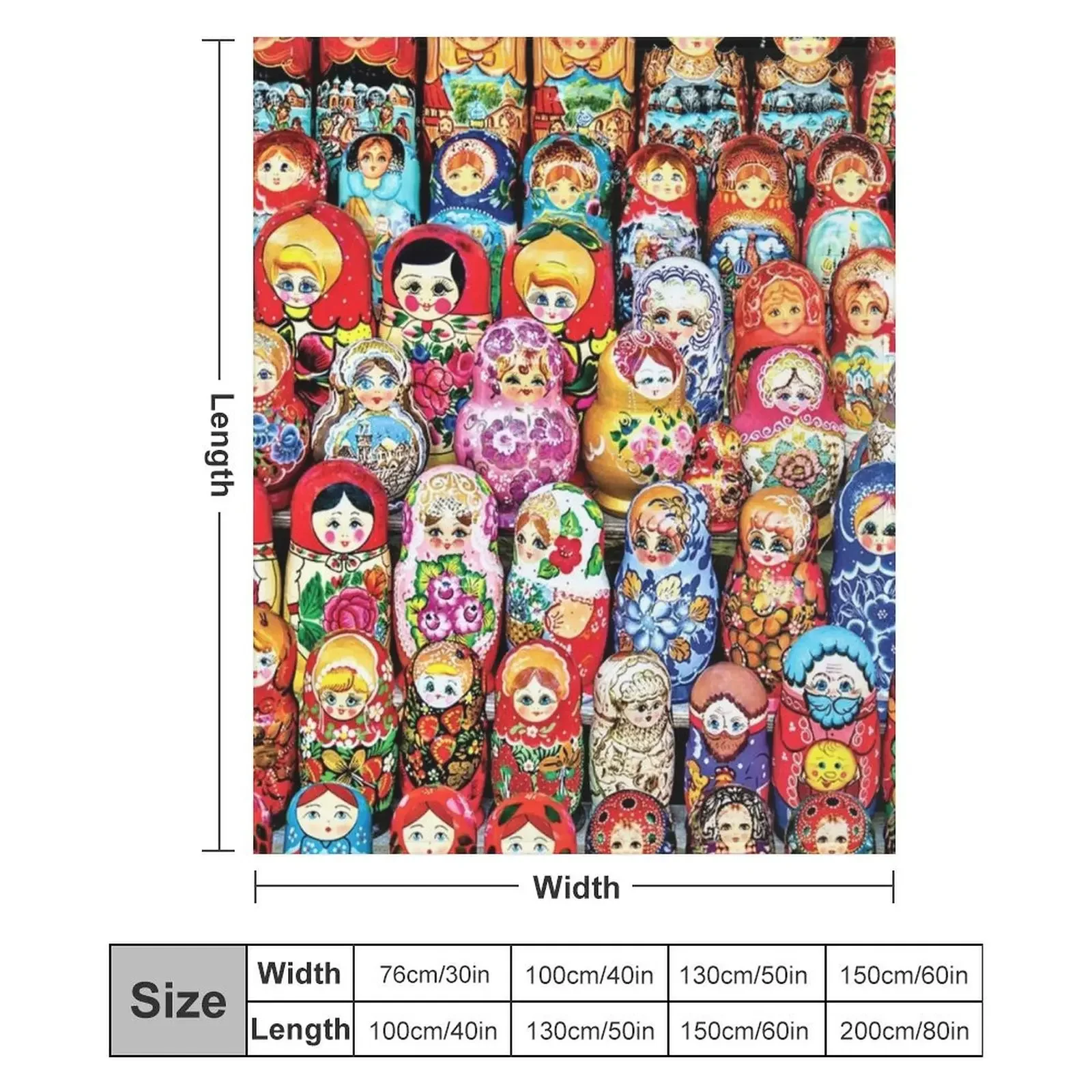 Множество матришковых кукол с принтом фотографии от Mysticladyart Matryoshka Пледы Фланелевые термоодеяла Retros Тонкие одеяла (art.: 3920d156a37c2) - 3920d156a37c2