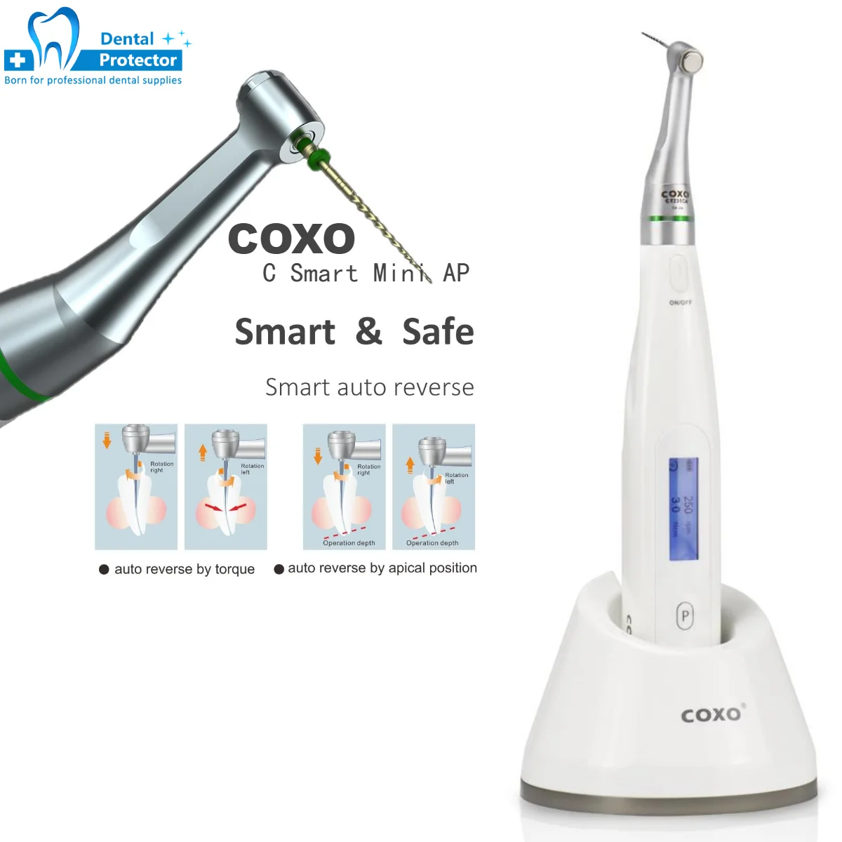 COXO C-smart Mini AP Стоматологический беспроводной эндодвигатель со встроенным локатором вершины Беспроводное оборудование для корневых каналов Стоматологический инструмент
