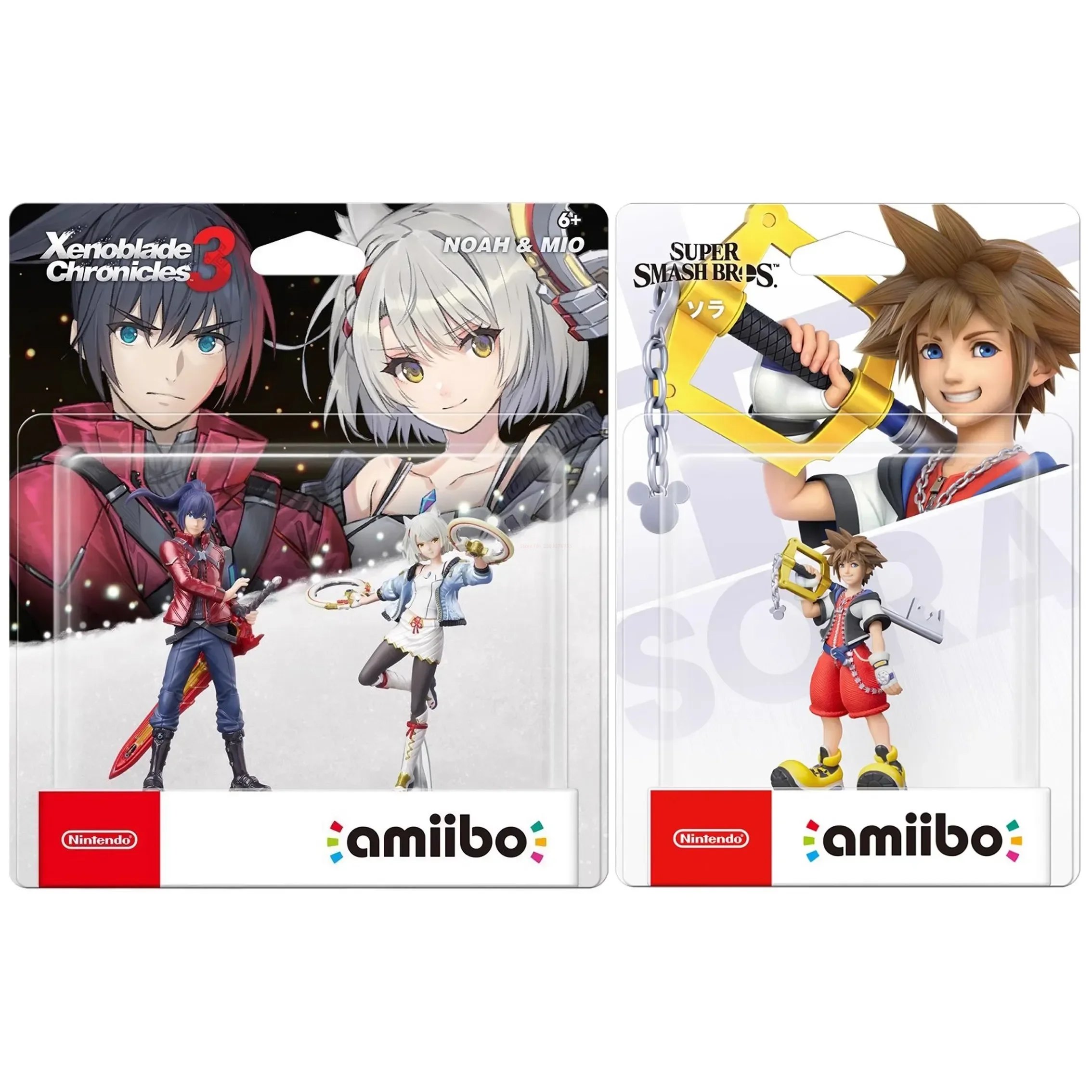 Фигурка аниме Amiibo Xenoblade летопии 3, Сора Ноя и Мио, 2 шт. в упаковке, фигурка Xenoblade Amiibo, игрушечная фигурка Xenoblade