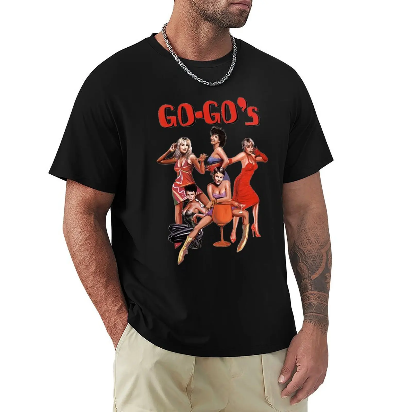Футболка Go Gos T-Shirtgos, мужские футболки с аниме, одежда для мужчин