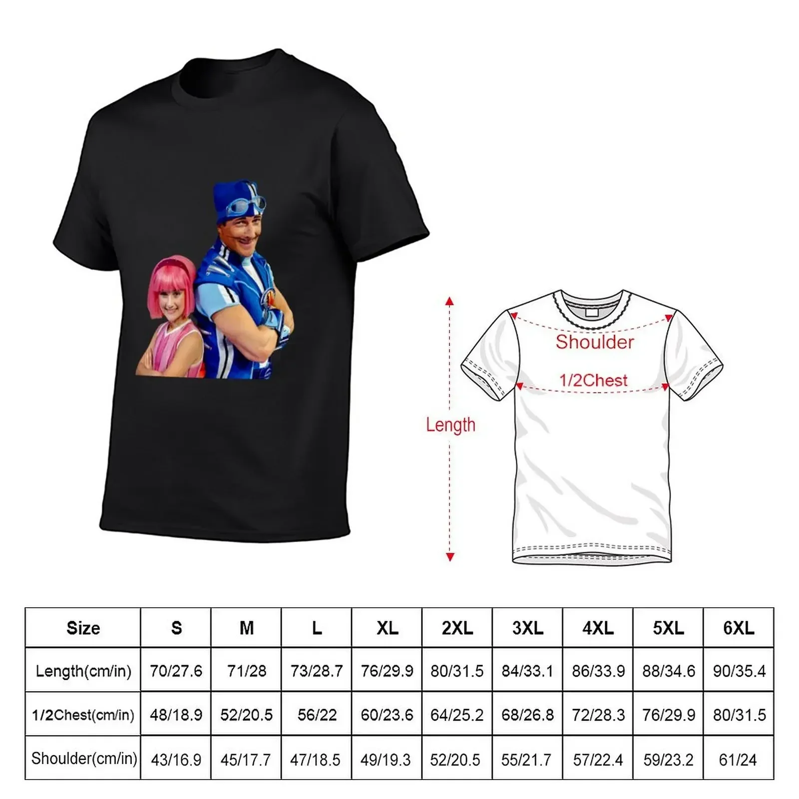 Фото LazyTown: Stephanie & Sportacus Duo Design T-Shirt таможенная эстетичная одежда рубашки мужские графические №2