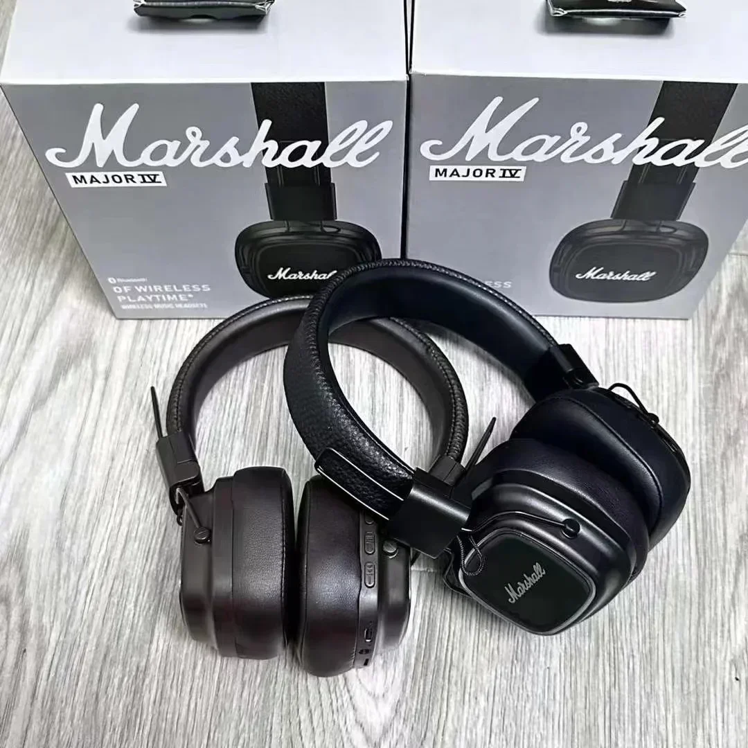 Новые складные беспроводные Bluetooth-наушники Marshall MAJOR IV с микрофоном