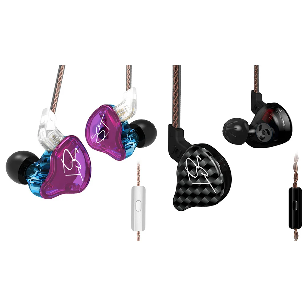 Наушники-вкладыши для Kz ZST Pro X, гибридная гарнитура HIFI, бас, шумоподавление, цветные наушники-капли с микрофоном, замена кабеля для ZSN ZSX (art.: 3920c5c096f93) - 3920c5c096f93