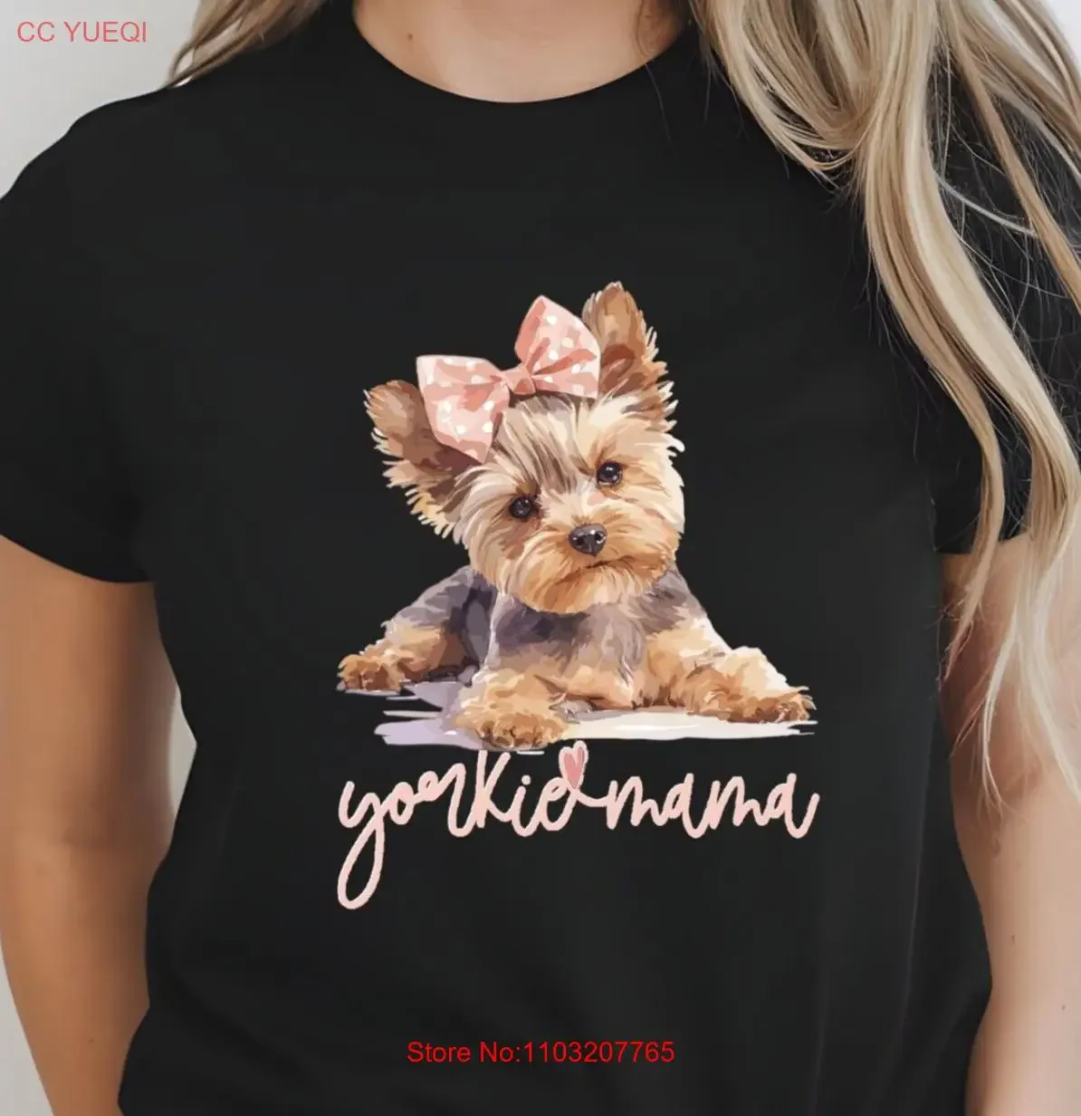 Женская футболка Yorkie Mom Yorkshire Terrier Dog Lover Her, винтажный стираный модный топ унисекс с графическим рисунком для повседневной носки