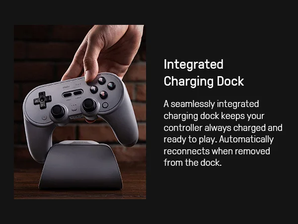Фото 8BitDo — Bluetooth-контроллер Pro 3 для Nintendo Switch 1/2, ПК, Windows, Apple, SteamOS, Android с зарядной док-станцией, джойстиками TMR №4