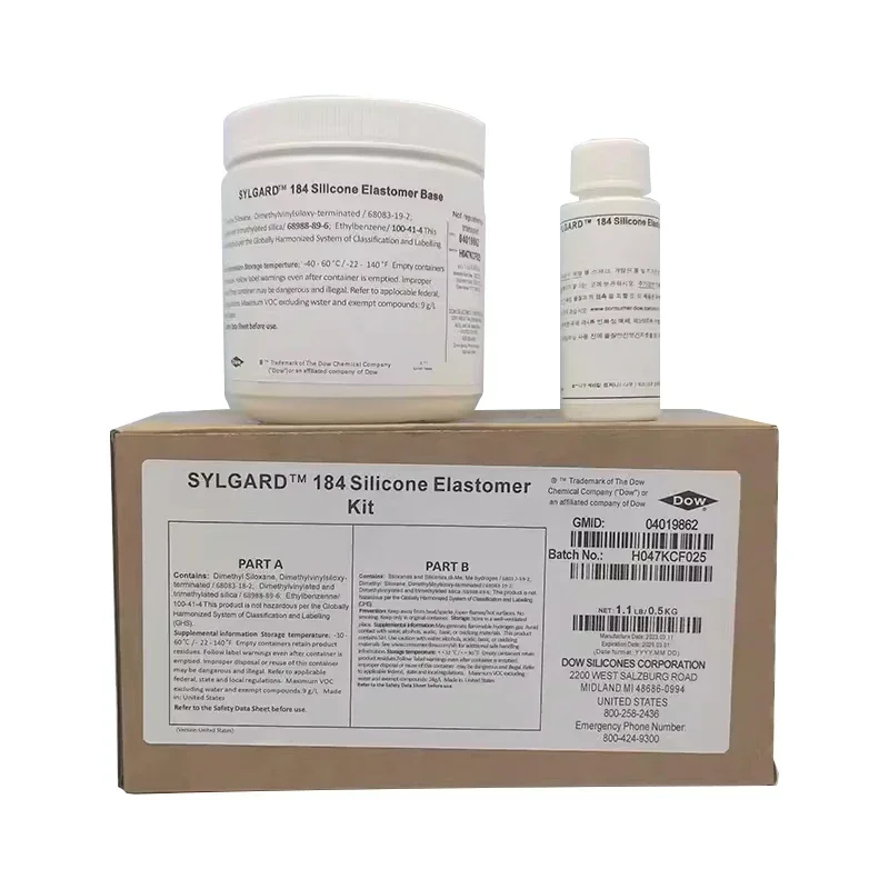 Фото Dow Corning DC184 PDMS Полидиметиллоксановый высокопрозрачный оптический клей, оригинальный, США №2