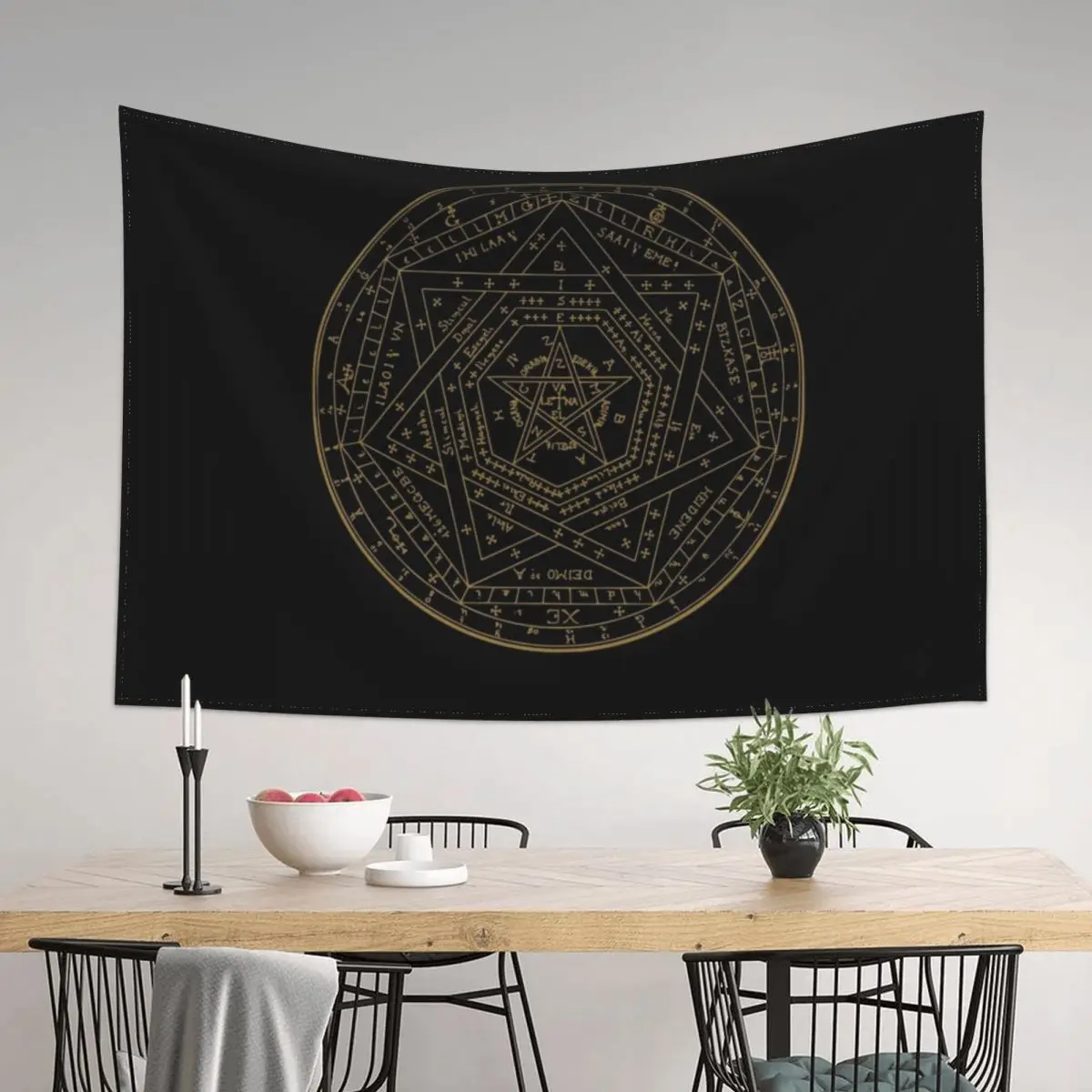 Sigillum Dei Aemeth Sigil of Ameth Enochian John Dee Символ Гобелен Домашние украшения Комнаты Эстетический декор Гобелен