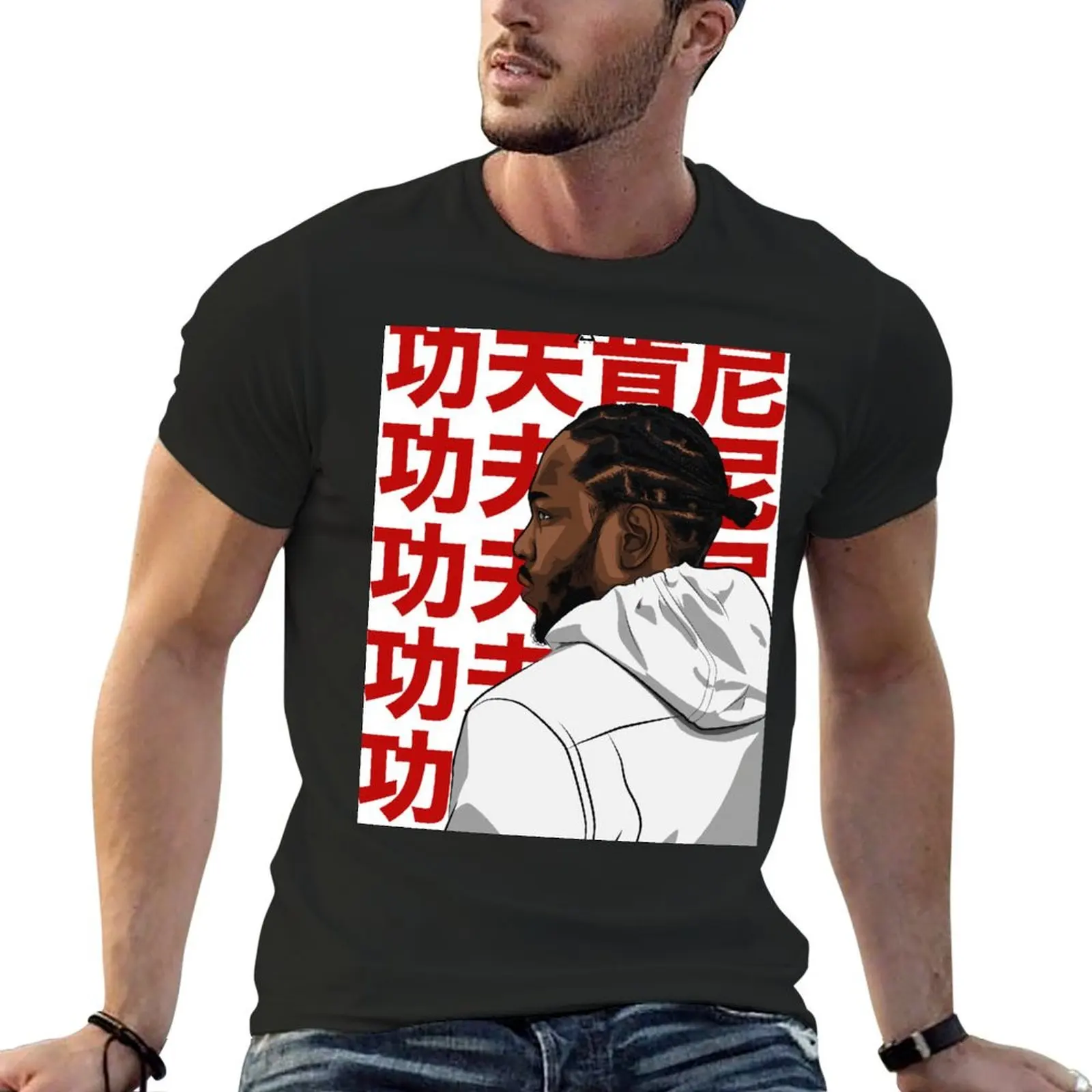 Футболка KENDRICK LAMAR (кунг-фу Кенни) Графические Рубашки графические корейские модные облегающие футболки для мужчин