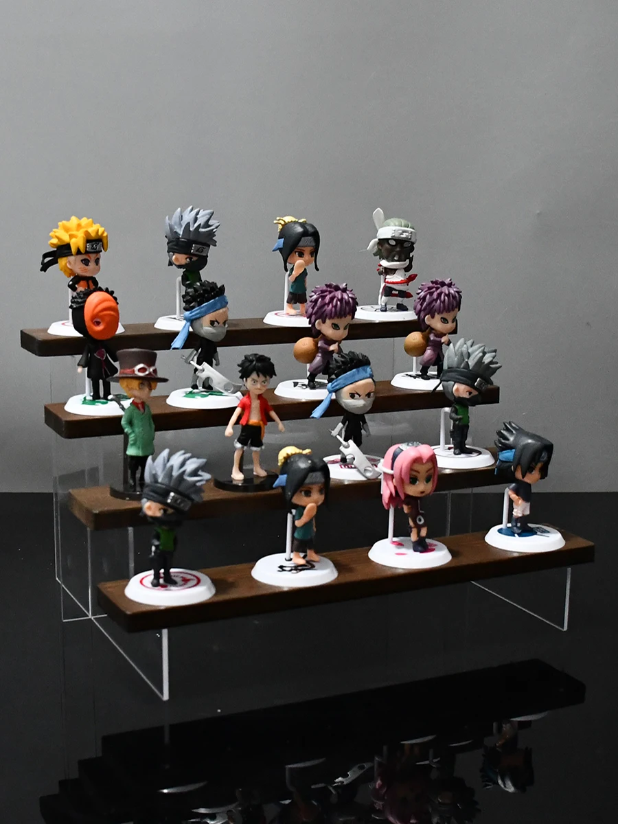 Фото Акриловая подставка-витрина, полка для коллекционных вещей Amiibo, поп-фигурки, кексы, духи, макияж, деревянная подставка-Органайзер №5