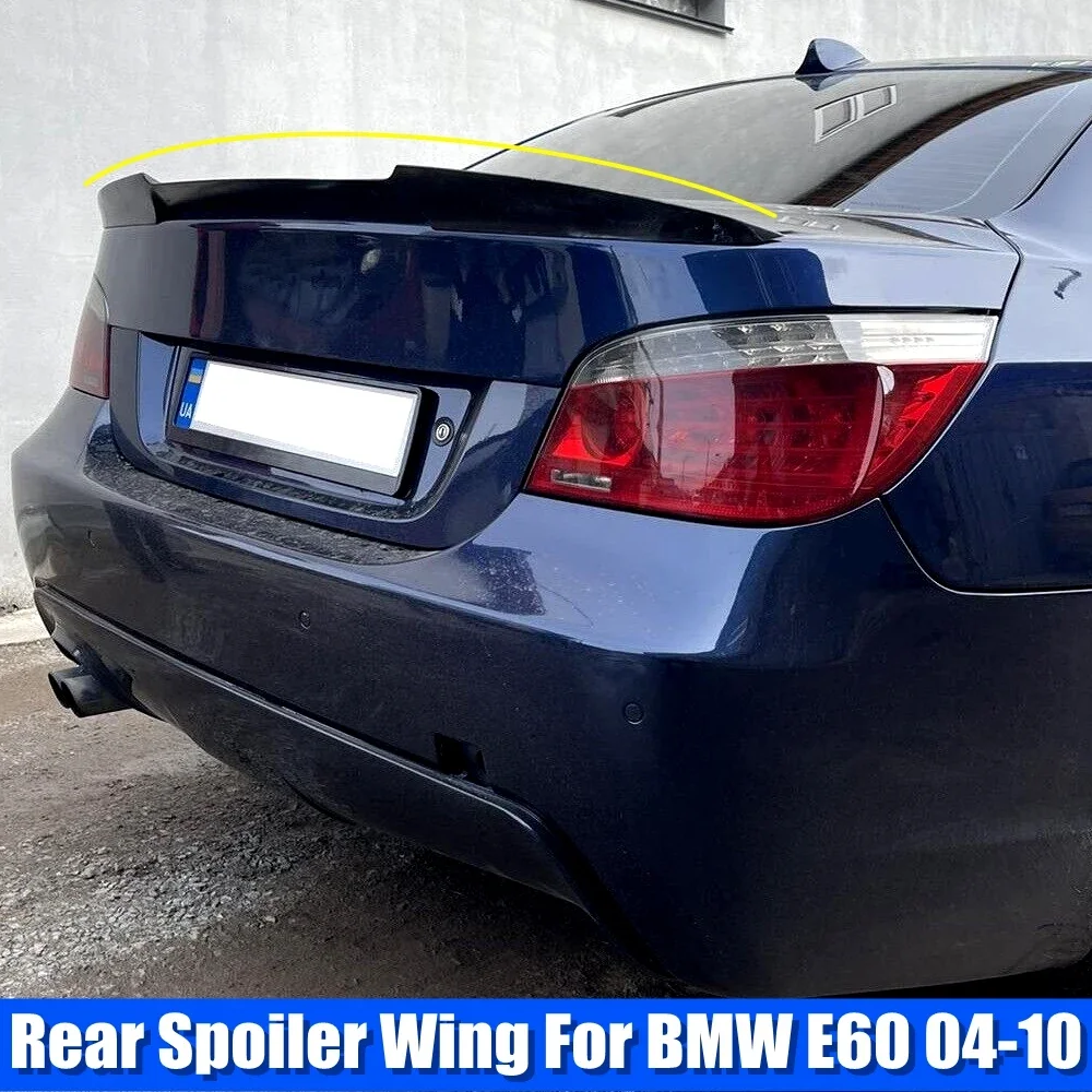 Стильный задний спойлер для BMW 5 серии E60 M4, Автомобильный задний спойлер для багажника, сплиттер для заднего крыла 5 серии 520i 520d 525i 530i 530d 2004-2010