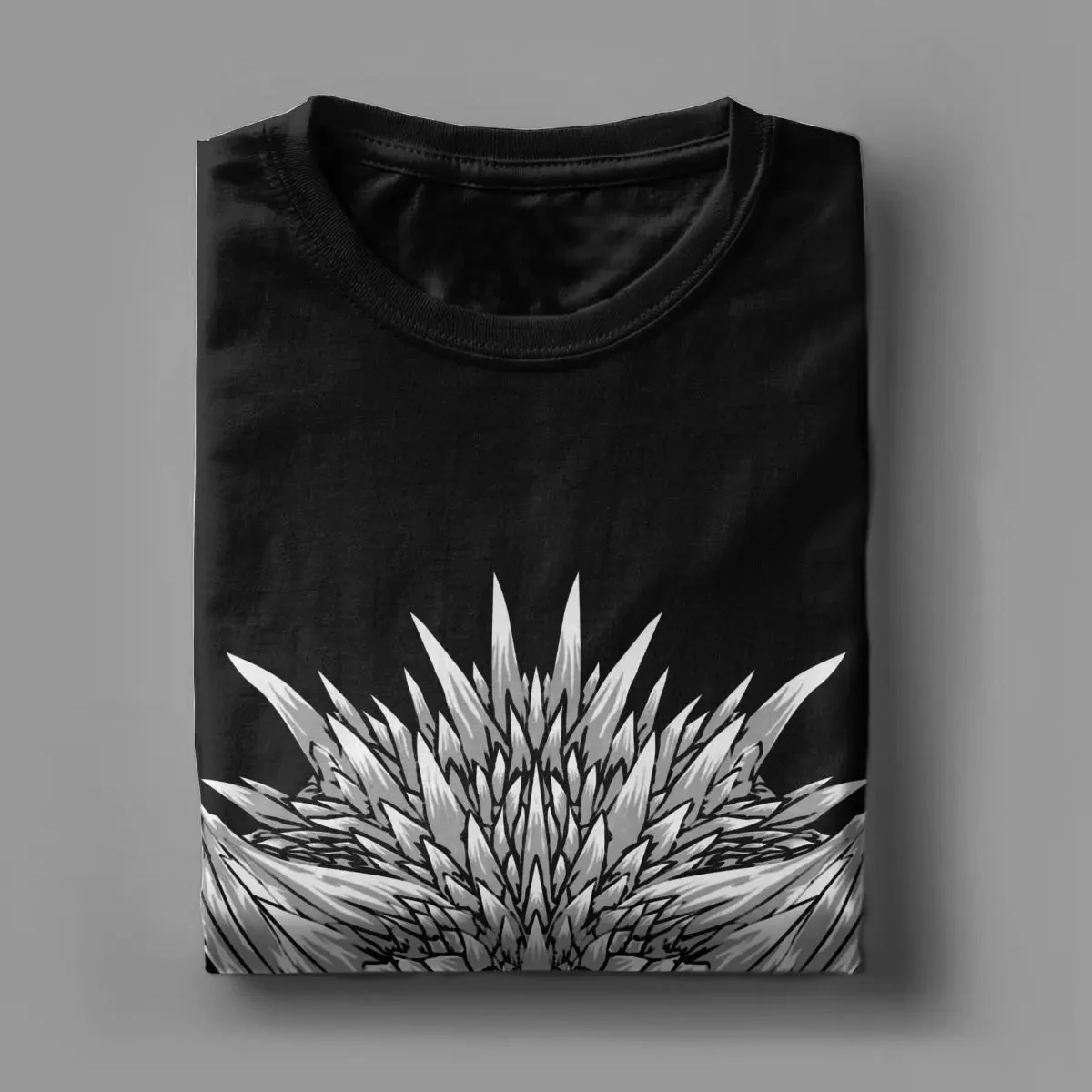 Фото Мужские и женские футболки Nergigante Monster Hunter World Leisure, футболки из чистого хлопка с короткими рукавами, топы с круглым вырезом, летние №4
