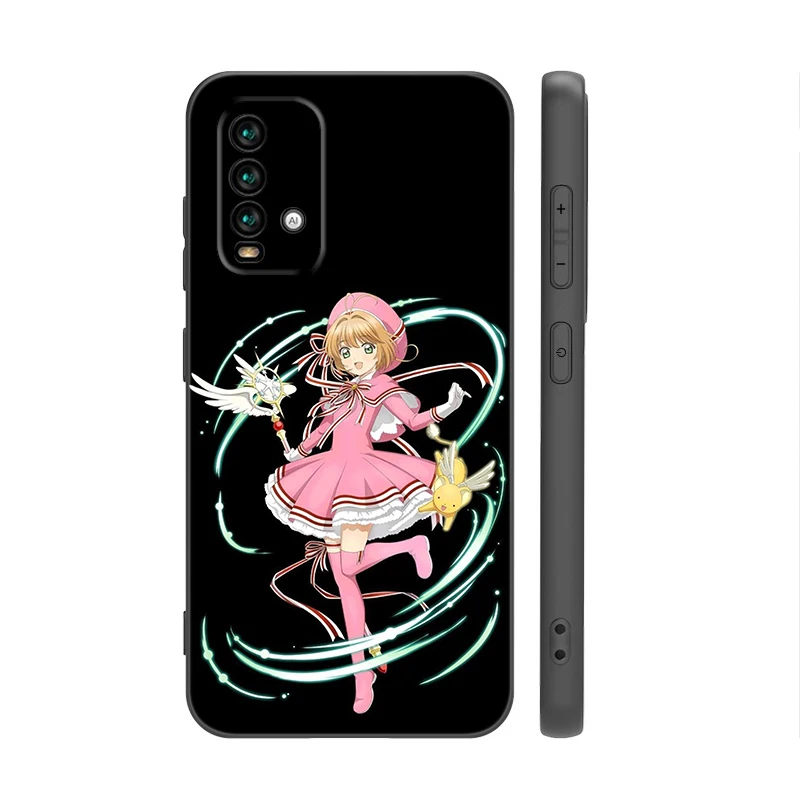 Фото Черный силиконовый чехол для телефона Card Captor Sakura в стиле аниме для Xiaomi Redmi Note 10 11 12 13 14 Pro Plus 10S 11S 12S Противоударный чехол №4