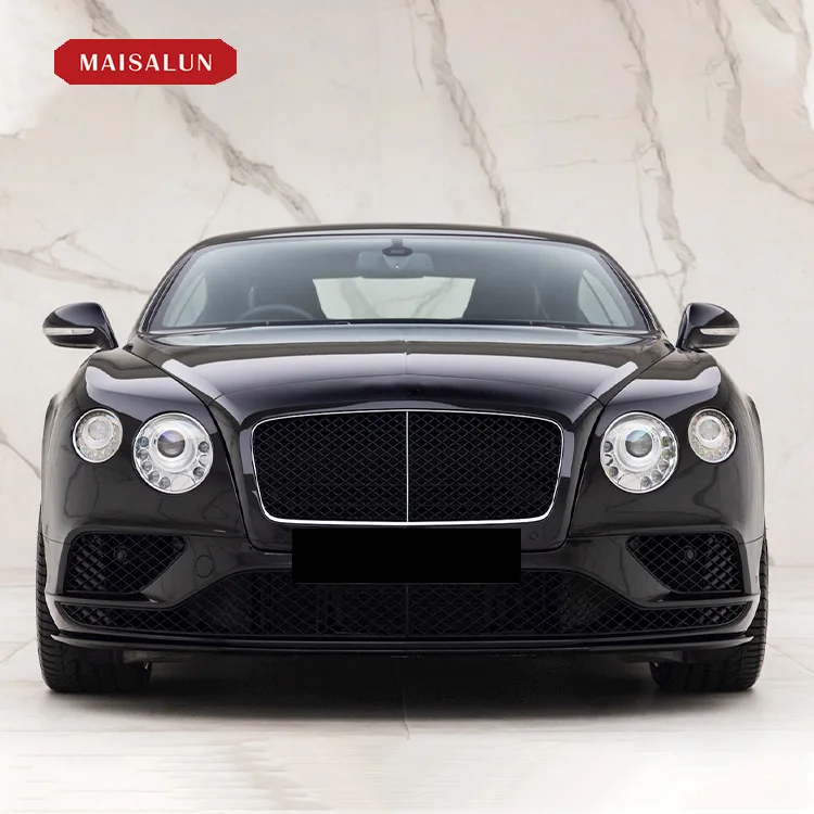 Фото Комплект кузова переднего бампера из сухого карбона с решеткой для Bentley Continental GT, обновленные комплекты кузова автомобильного бампера 2016 2018 2022 №4