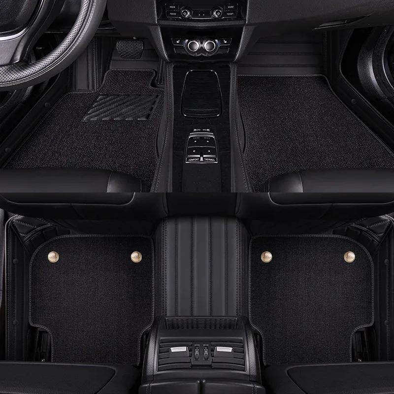 Фото Для Range Rover Evoque 2016, автомобильные коврики, роскошные автомобильные коврики для ног, водонепроницаемые противоскользящие бархатные нейлоновые коврики из искусственной кожи №5