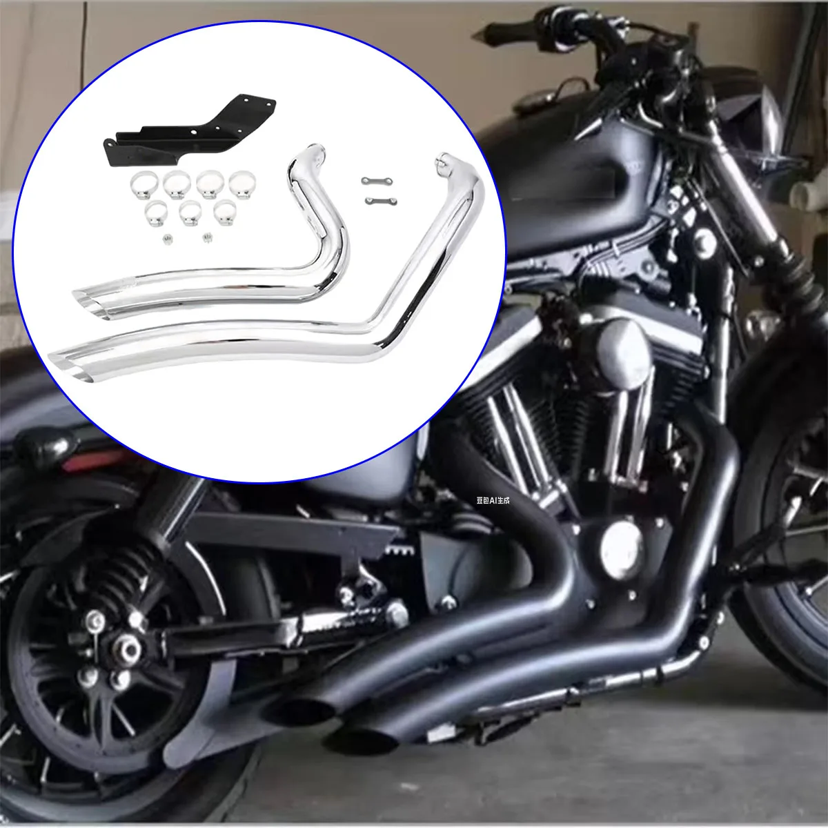 Мотоцикл для системы VANCE и HINES, совместимый с глушителем Harley Davidson Sportster 883 1200 72, VH Style