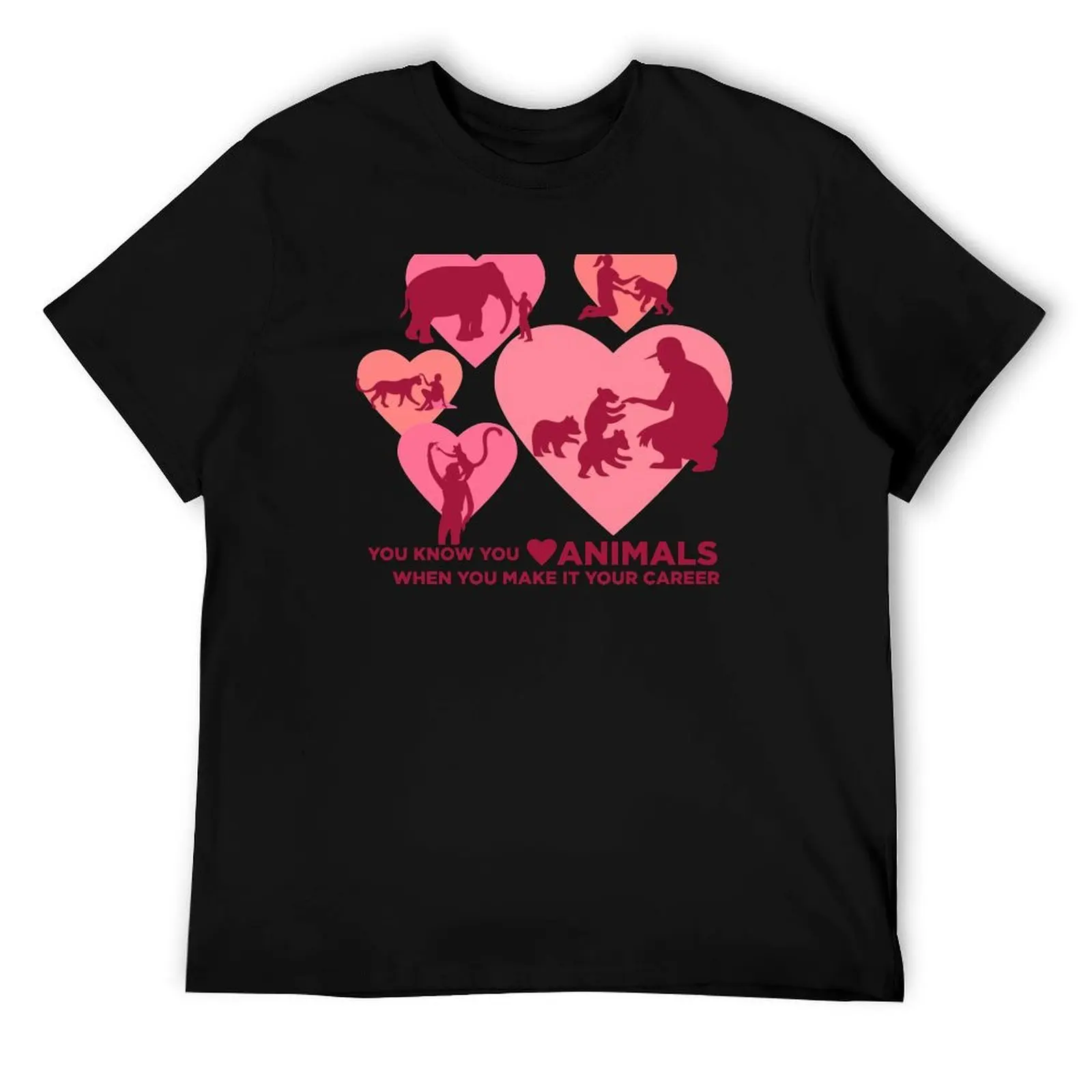 Love Animals-футболка Land Animal Career, футболки с аниме, большие футболки для мужчин, белая футболка
