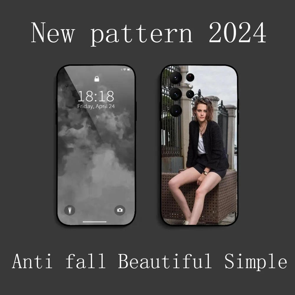 Популярный чехол для телефона Star Pretty-K-Kristen-steборот для Samsung Galaxy S24 Ultra S22 S23 Ultra S21 S20 5G защитный силиконовый чехол из ТПУ