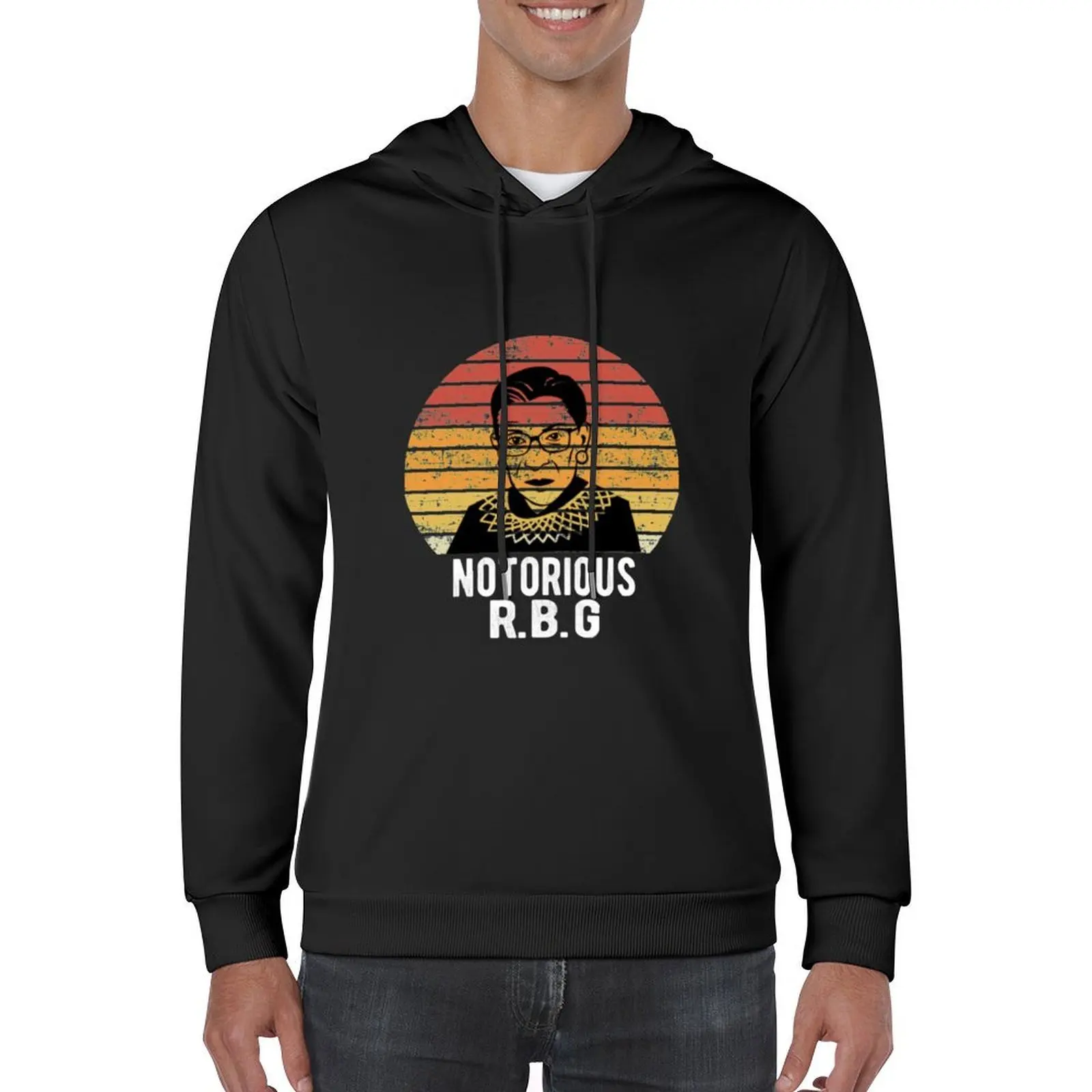 Фото Футболка Notorious Rbg, толстовка с капюшоном Neworious RBG, мужская одежда, комплект мужской толстовки, модная мужская одежда, мужская толстовка с капюшоном №5